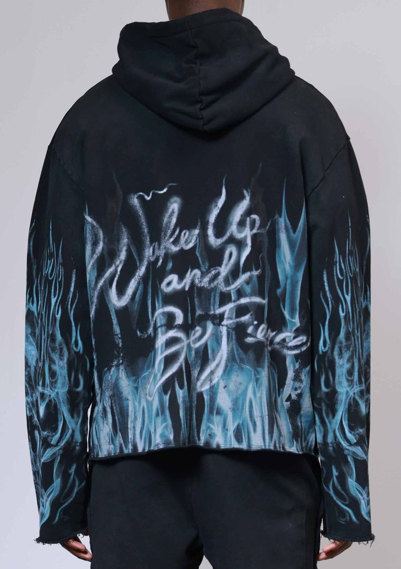 FIRST ROW WAKE UP AND BE FIERCE FLAME APPLIQUE JOGGING FIT