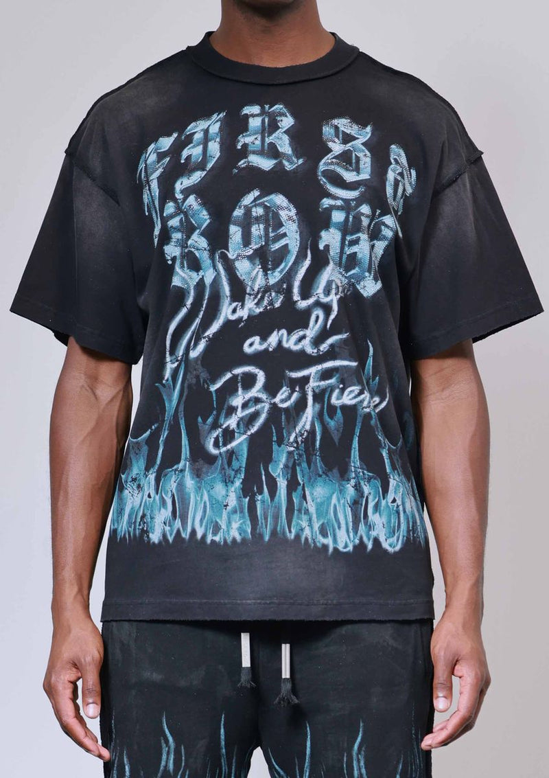 FIRST ROW WAKE UP AND BE FIERCE FLAME T-SHIRT