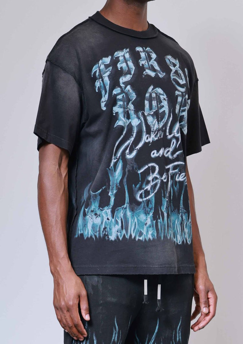 FIRST ROW WAKE UP AND BE FIERCE FLAME T-SHIRT