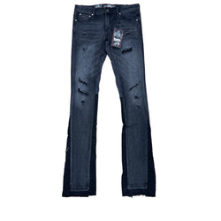 DENIMICITY STACKED DENIM DK GREY WASH WITH BLACK TRIM