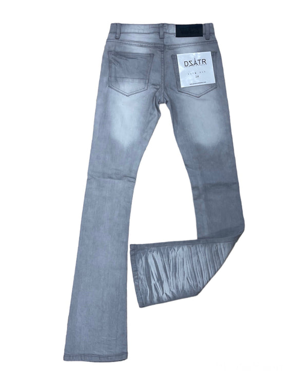DISASTER GRAY STACKED JEANS