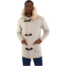 ONE IN A MILLION SAND SHELL HOODED SWEATER JACKET ( CARDIGANS ) WITH FUR