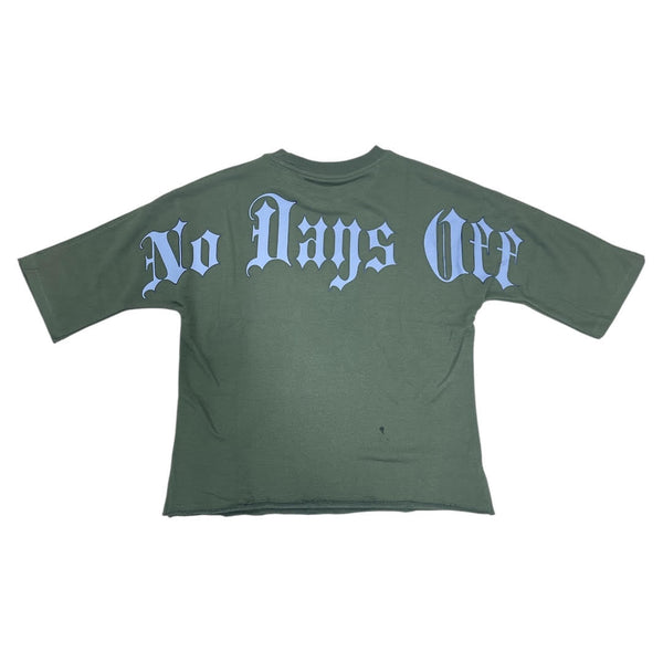 FOCUS RISE & GRIND CROP OLIVE T-SHIRT