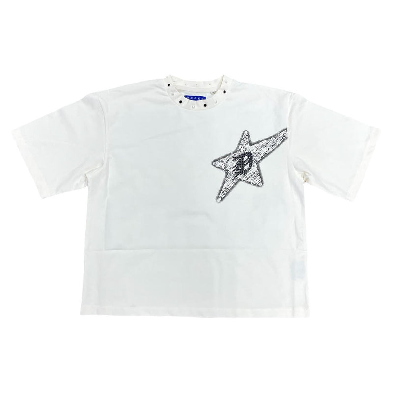 REBEL DENIM SINNER CROP CREAMT-SHIRT