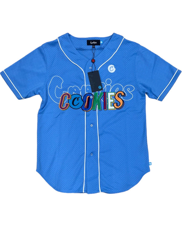 COOKIES On The Block Knit Athletic Jersey with / Emb/ Applique Artwork