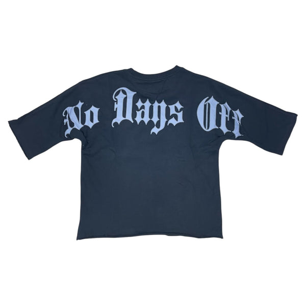 FOCUS RISE & GRIND CROP BLACK T-SHIRT