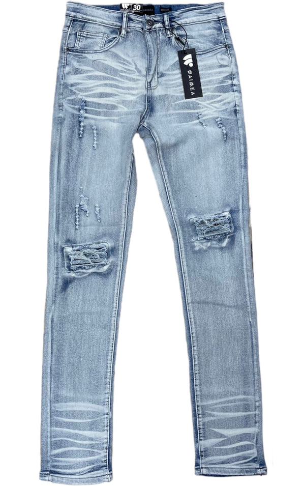 WAIMEA BLEACH WASH SKINNY FIT JEANS