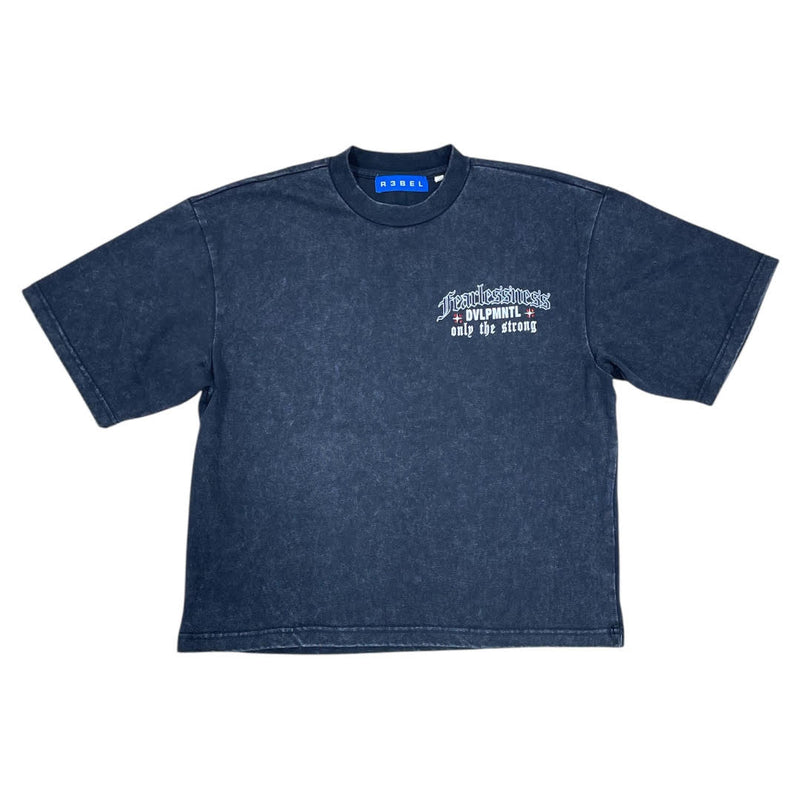 REBEL DENIM FEARLESSNESS BLACK CROP T-SHIRT