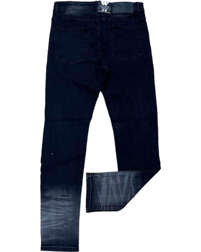 WAIMEA BLACK WASH SKINNY FIT JEANS