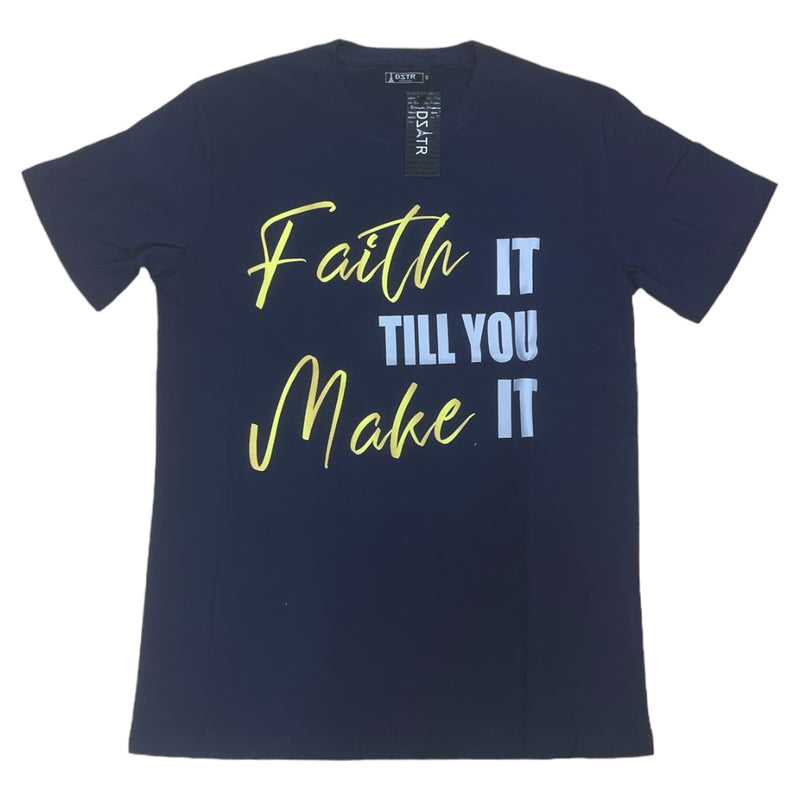 DISASTER FAITH IT NAVY BLUE T-SHIRT