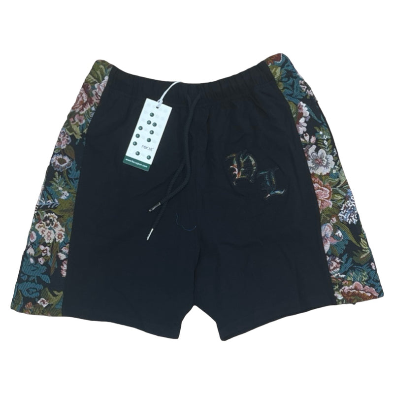 FOCUS HEARTLESS TAPESTRY BLACK SHORTS