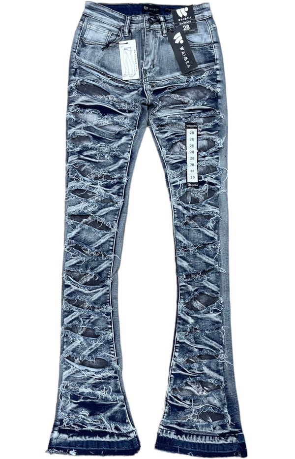 WAIMEA BLUE WASH STACKED JEANS