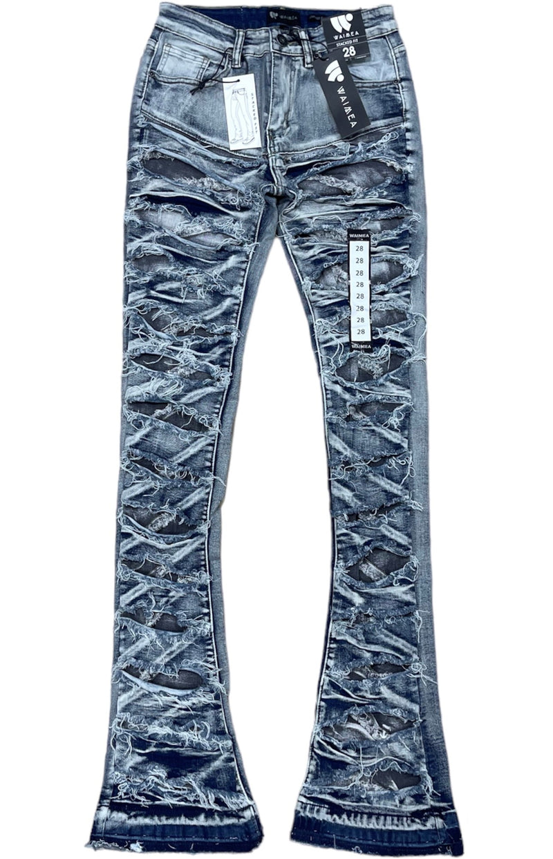 WAIMEA BLUE WASH STACKED JEANS