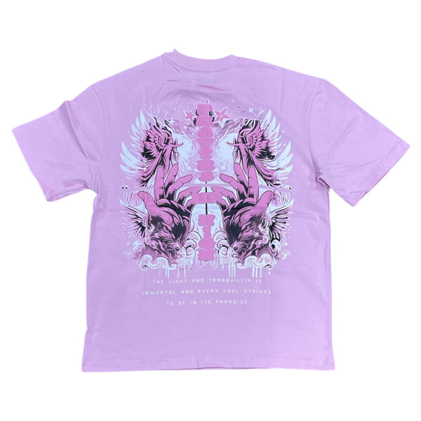 DENIMICITY PRAYERS UP HIGH OVERSIZE PUFFPRINT T-SHIRT