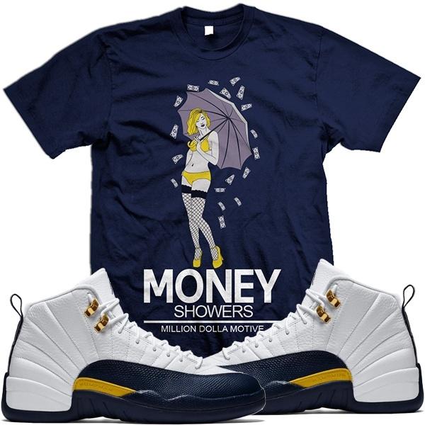 Million Dolla Motive Money Showers - Navy T-Shirts