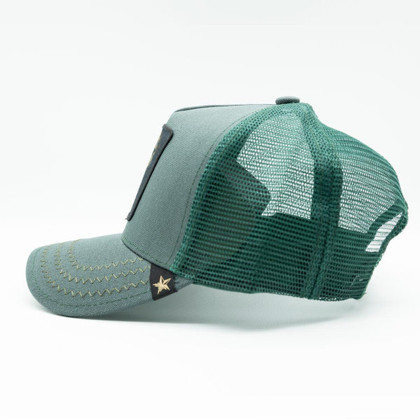 light green Gold Star chita trucker hat