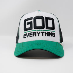 GOLD STAR GOD OVER EVERYTHING TRUCKER HAT