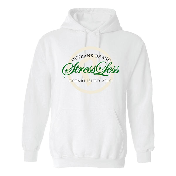 OUTRANK WHITE AND GREEN Stress Less Hoodie