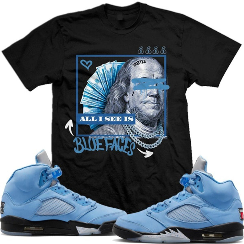 Million Dolla Motive All I See is Blue Faces - Black T-Shirts