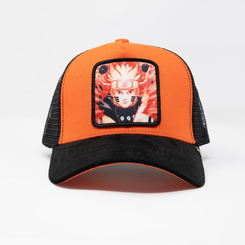 Gold Star trucker hat orange black