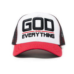 GOLD STAR GOD OVER EVERYTHING TRUCKER HAT