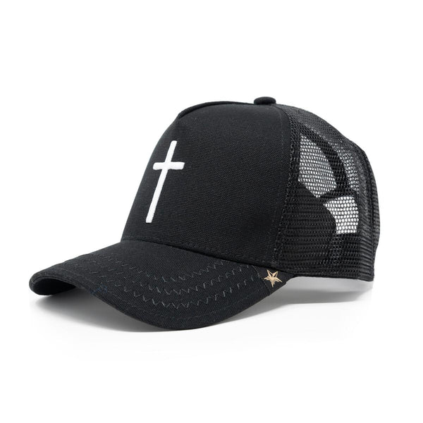 GOLD STAR CROSS TRUCKER HAT