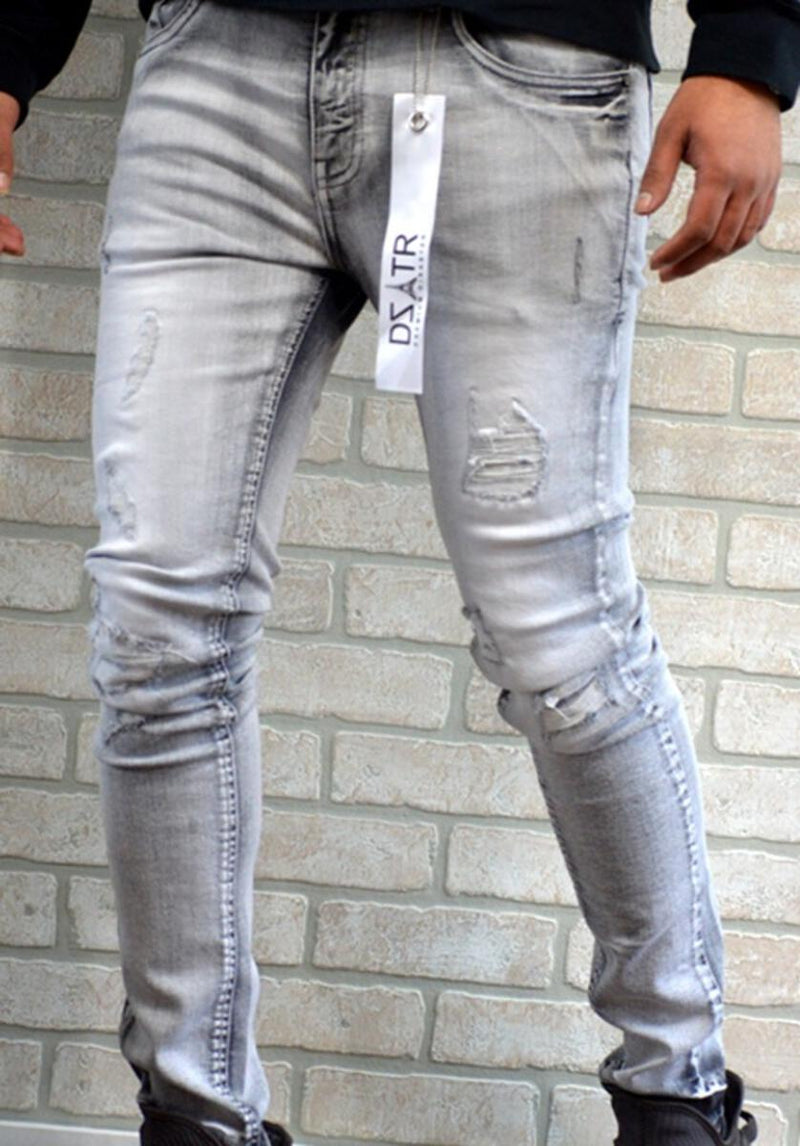 DISASTER ICE GREY HEAVY DENIM STRETCH