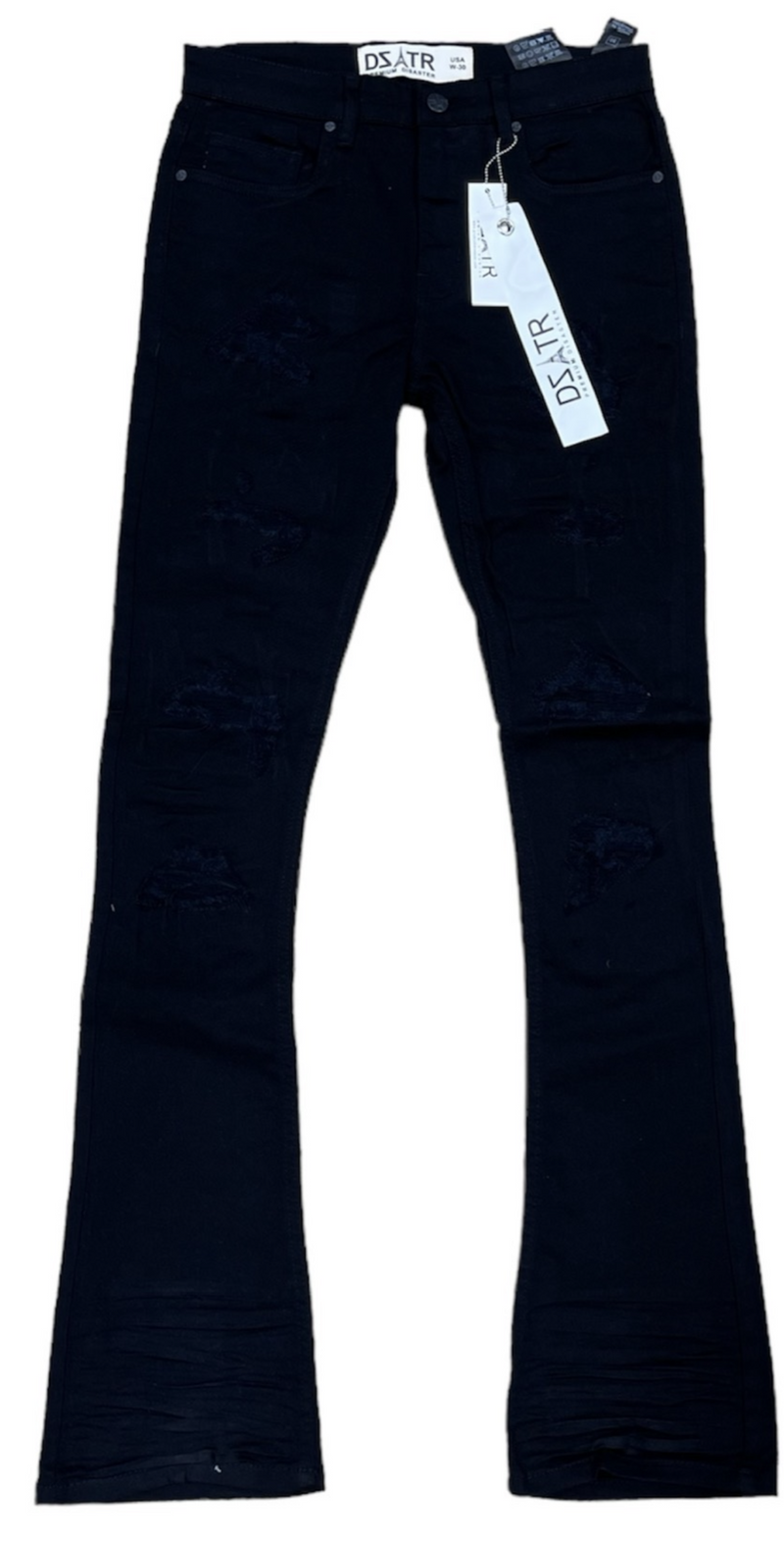 DISASTER JET BLACK STACKED JEANS