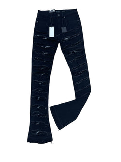 WAIMEA BLACK STACKED JEANS